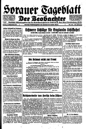 Sorauer Tageblatt vom 12.09.1941