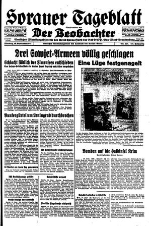 Sorauer Tageblatt vom 16.09.1941