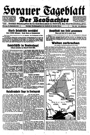Sorauer Tageblatt vom 22.09.1941