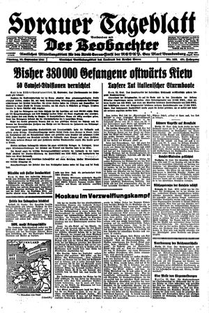 Sorauer Tageblatt vom 23.09.1941