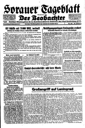 Sorauer Tageblatt vom 25.09.1941