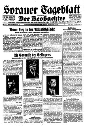 Sorauer Tageblatt vom 29.09.1941