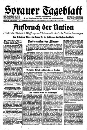 Sorauer Tageblatt vom 01.02.1943