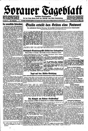 Sorauer Tageblatt vom 25.03.1943