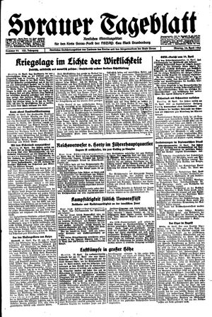 Sorauer Tageblatt vom 19.04.1943