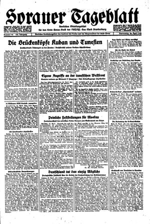 Sorauer Tageblatt vom 22.04.1943