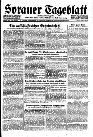 Sorauer Tageblatt vom 09.08.1943
