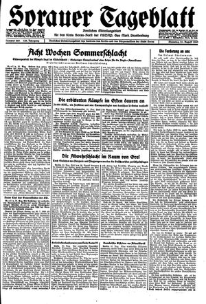 Sorauer Tageblatt vom 31.08.1943