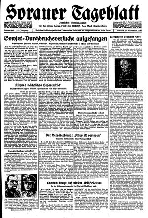 Sorauer Tageblatt vom 22.09.1943