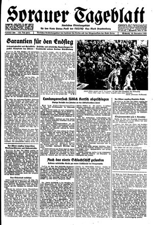 Sorauer Tageblatt vom 10.11.1943