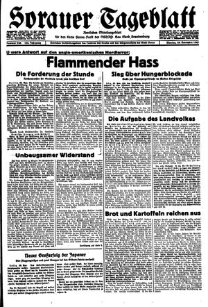 Sorauer Tageblatt vom 29.11.1943