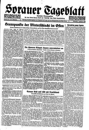 Sorauer Tageblatt vom 01.02.1944