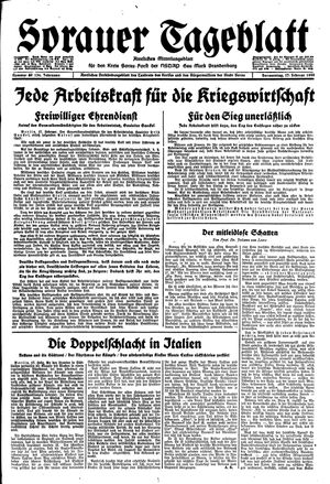 Sorauer Tageblatt vom 17.02.1944