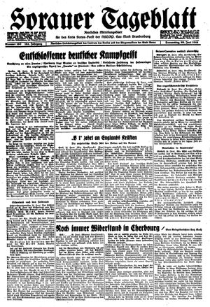 Sorauer Tageblatt vom 29.06.1944