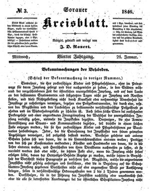 Sorauer Kreisblatt on Jan 21, 1846