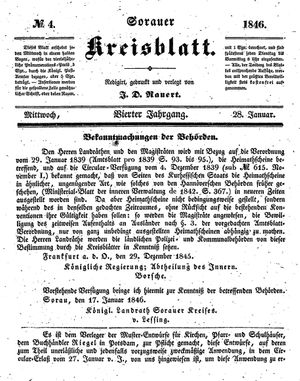 Sorauer Kreisblatt on Jan 28, 1846