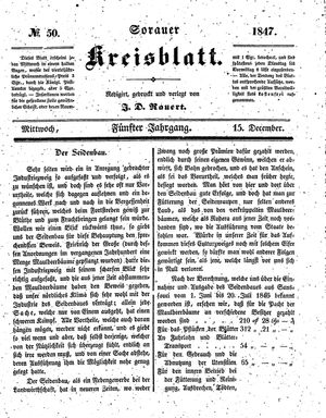 Sorauer Kreisblatt vom 15.12.1847