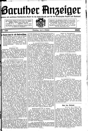 Baruther Anzeiger vom 06.10.1925
