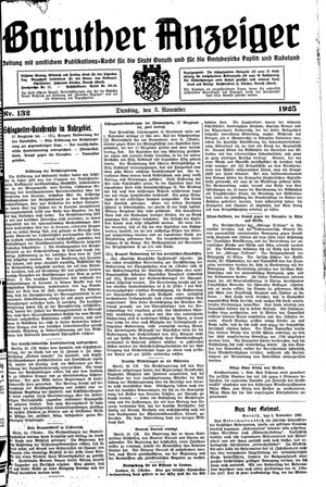 Baruther Anzeiger vom 03.11.1925