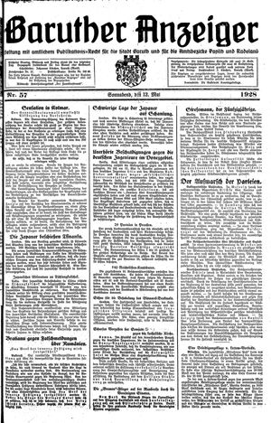 Baruther Anzeiger vom 12.05.1928