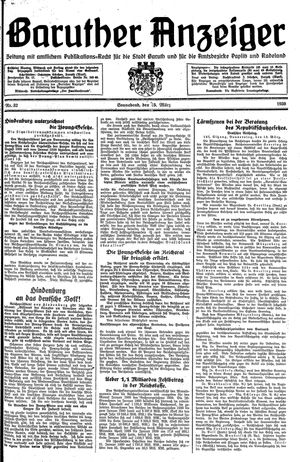 Baruther Anzeiger vom 15.03.1930