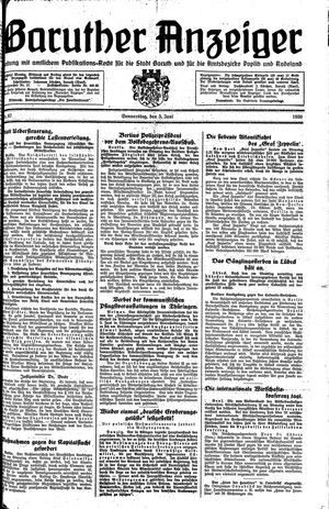 Baruther Anzeiger vom 05.06.1930