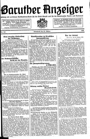 Baruther Anzeiger vom 25.10.1930