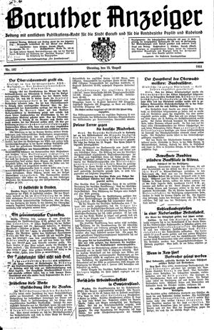 Baruther Anzeiger vom 25.08.1931