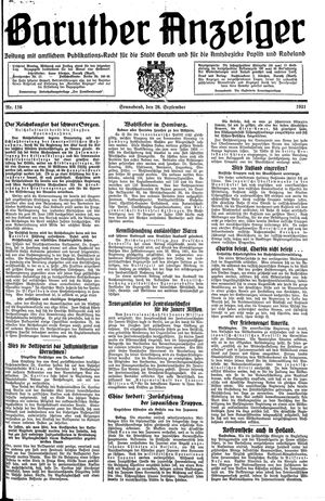Baruther Anzeiger vom 26.09.1931