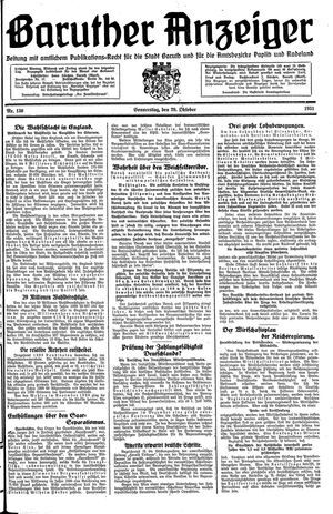 Baruther Anzeiger vom 29.10.1931