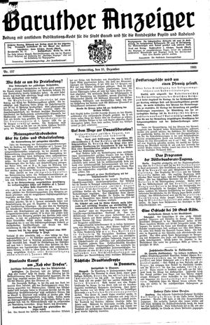 Baruther Anzeiger vom 31.12.1931