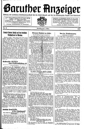 Baruther Anzeiger vom 08.03.1932