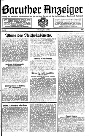 Baruther Anzeiger vom 03.05.1932