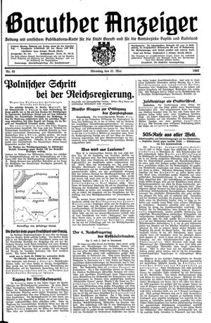 Baruther Anzeiger vom 31.05.1932