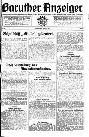 Baruther Anzeiger vom 28.07.1932