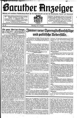 Baruther Anzeiger vom 09.08.1932