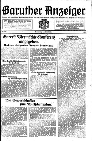 Baruther Anzeiger vom 20.10.1932