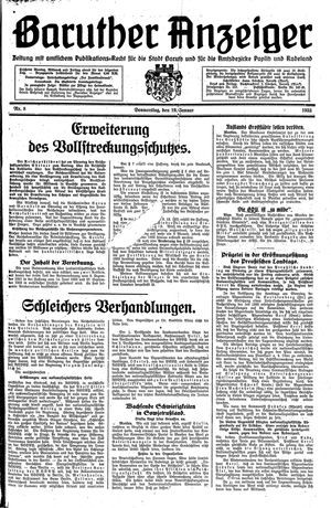 Baruther Anzeiger vom 19.01.1933