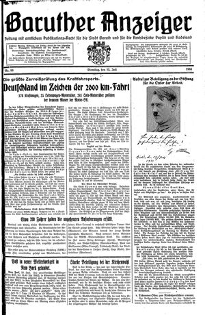 Baruther Anzeiger vom 25.07.1933