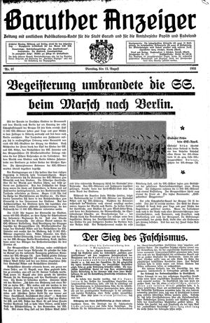 Baruther Anzeiger vom 15.08.1933