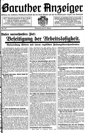 Baruther Anzeiger on Oct 21, 1933