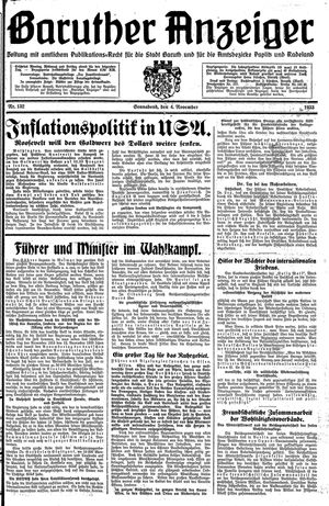 Baruther Anzeiger vom 04.11.1933
