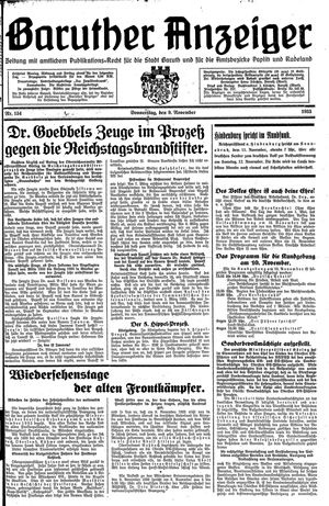 Baruther Anzeiger vom 09.11.1933