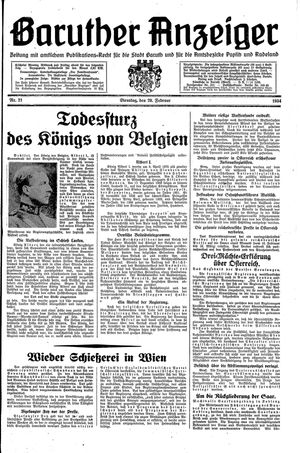 Baruther Anzeiger on Feb 20, 1934