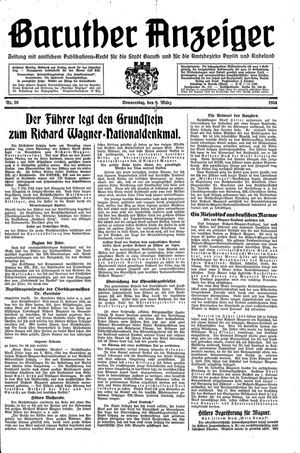Baruther Anzeiger vom 08.03.1934