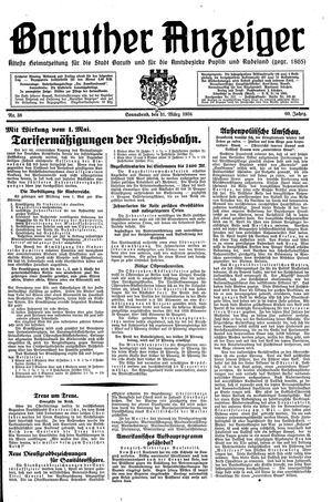 Baruther Anzeiger vom 31.03.1934