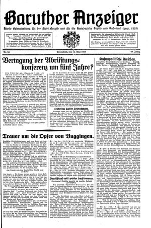 Baruther Anzeiger vom 12.05.1934