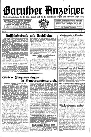 Baruther Anzeiger vom 19.05.1934