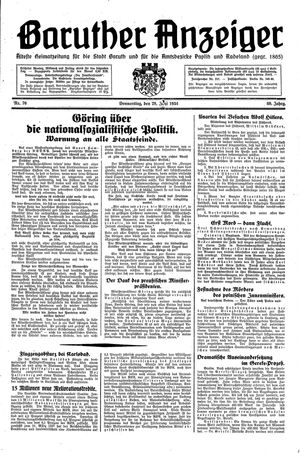 Baruther Anzeiger vom 28.06.1934