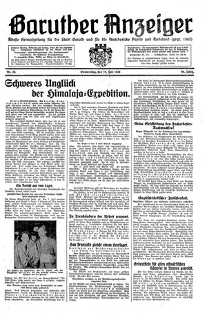 Baruther Anzeiger vom 19.07.1934